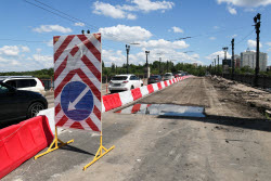 Bridge under repair in Donetsk