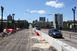 Bridge under repair in Donetsk
