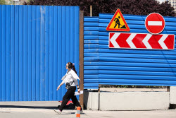 Bridge under repair in Donetsk