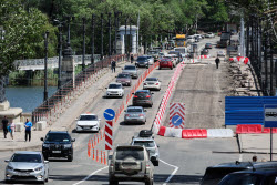 Bridge under repair in Donetsk