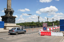 Bridge under repair in Donetsk
