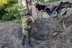 Donetsk People's Republic in aftermath of drone attack