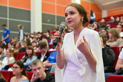Встреча главы Лиги безопасного интернета Мизулиной с молодежью в Краснодаре