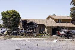 Small plane crashes in residential neighborhood of San Diego, California