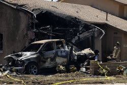 Small plane crashes in residential neighborhood of San Diego, California