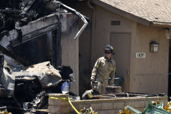 Small plane crashes in residential neighborhood of San Diego, California