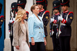 Giorgia Meloni Receives Mette Frederiksen In Rome, Italy - 22 May 2025