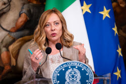 Giorgia Meloni Receives Mette Frederiksen In Rome, Italy - 22 May 2025