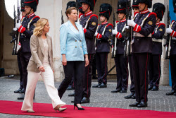 Giorgia Meloni Receives Mette Frederiksen In Rome, Italy - 22 May 2025