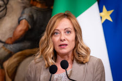 Giorgia Meloni Receives Mette Frederiksen In Rome, Italy - 22 May 2025