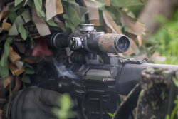 Sniper training in Zaporozhye Region, Russia