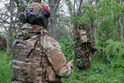 Sniper training in Zaporozhye Region, Russia