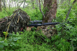 Sniper training in Zaporozhye Region, Russia