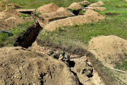 Infantry assault training in Kherson Region, Russia