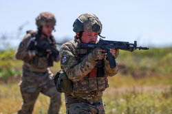 Infantry assault training in Kherson Region, Russia