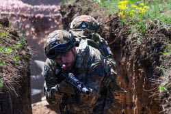 Infantry assault training in Kherson Region, Russia