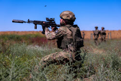 Infantry assault training in Kherson Region, Russia