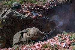 Infantry assault training in Kherson Region, Russia