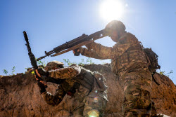 Infantry assault training in Kherson Region, Russia