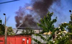 Fire at recycling center in Dresden