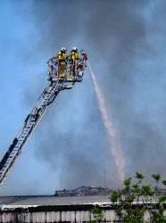 Fire at recycling center in Dresden