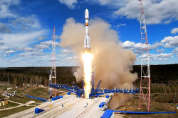 Soyuz-2.1b rocket launched from Plesetsk Cosmodrome
