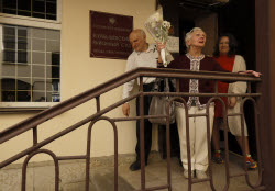 Russian pensioner and civil activist Lyudmila Vasilyeva at court hearing in St. Petersburg