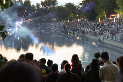 Water lantern festival in Moscow