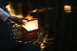 Water lantern festival in Moscow