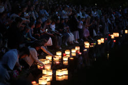 Water lantern festival in Moscow