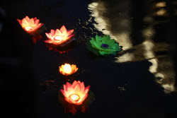 Water lantern festival in Moscow