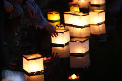 Water lantern festival in Moscow