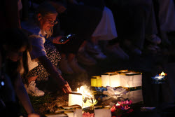Water lantern festival in Moscow