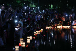 Water lantern festival in Moscow