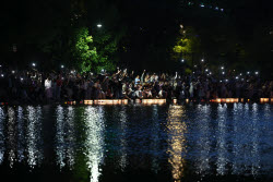 Water lantern festival in Moscow