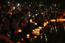 Water lantern festival in Moscow