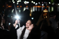 Water lantern festival in Moscow