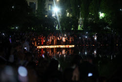 Water lantern festival in Moscow