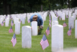 US Flags At Arlington National Cemetery In Arlington In Washington, District Of Columbia, USA, Washington Dc, Virginia. - 23 May 2025