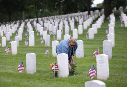 US Flags At Arlington National Cemetery In Arlington In Washington, District Of Columbia, USA, Washington Dc, Virginia. - 23 May 2025