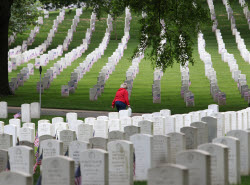 US Flags At Arlington National Cemetery In Arlington In Washington, District Of Columbia, USA, Washington Dc, Virginia. - 23 May 2025
