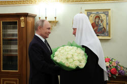 Встреча президента РФ Путина и патриарха Московского и всея Руси Кирилла