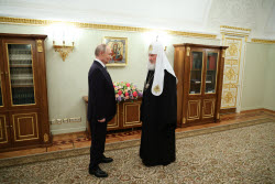 Встреча президента РФ Путина и патриарха Московского и всея Руси Кирилла