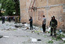 Последствия взрыва газа в Донецке