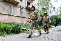 Последствия взрыва газа в Донецке