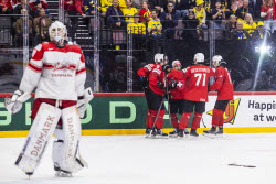 2025 IIHF Ice Hockey World Championship semi-finals - Switzerland vs Denmark