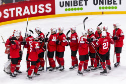 2025 IIHF Ice Hockey World Championship semi-finals - Switzerland vs Denmark