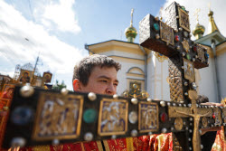 Religious procession marks Day of Slavic Literature and Culture in Novosibirsk, Russia