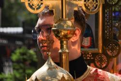 Religious procession marks Day of Slavic Literature and Culture in Novosibirsk, Russia