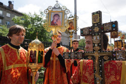 Religious procession marks Day of Slavic Literature and Culture in Novosibirsk, Russia